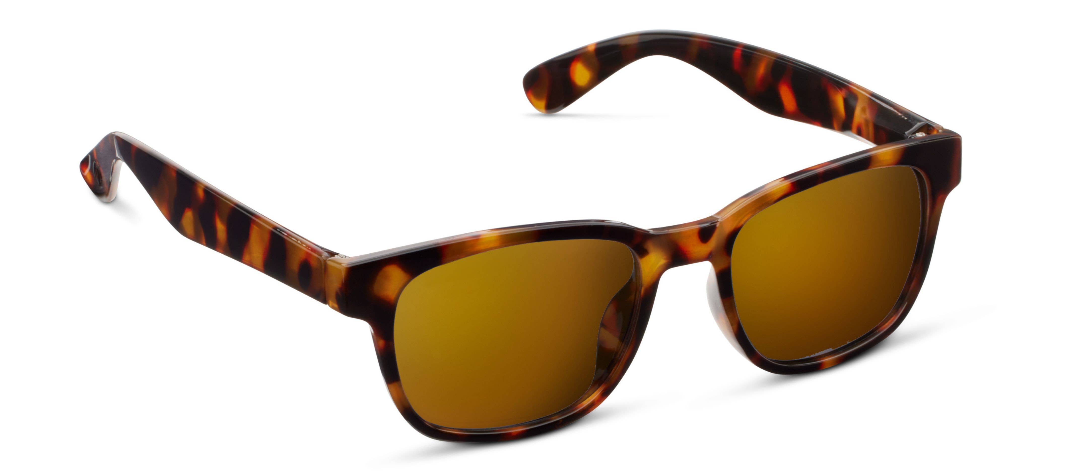 18th Hole (Sunglasses): Amber Tortoise / No Correction / None