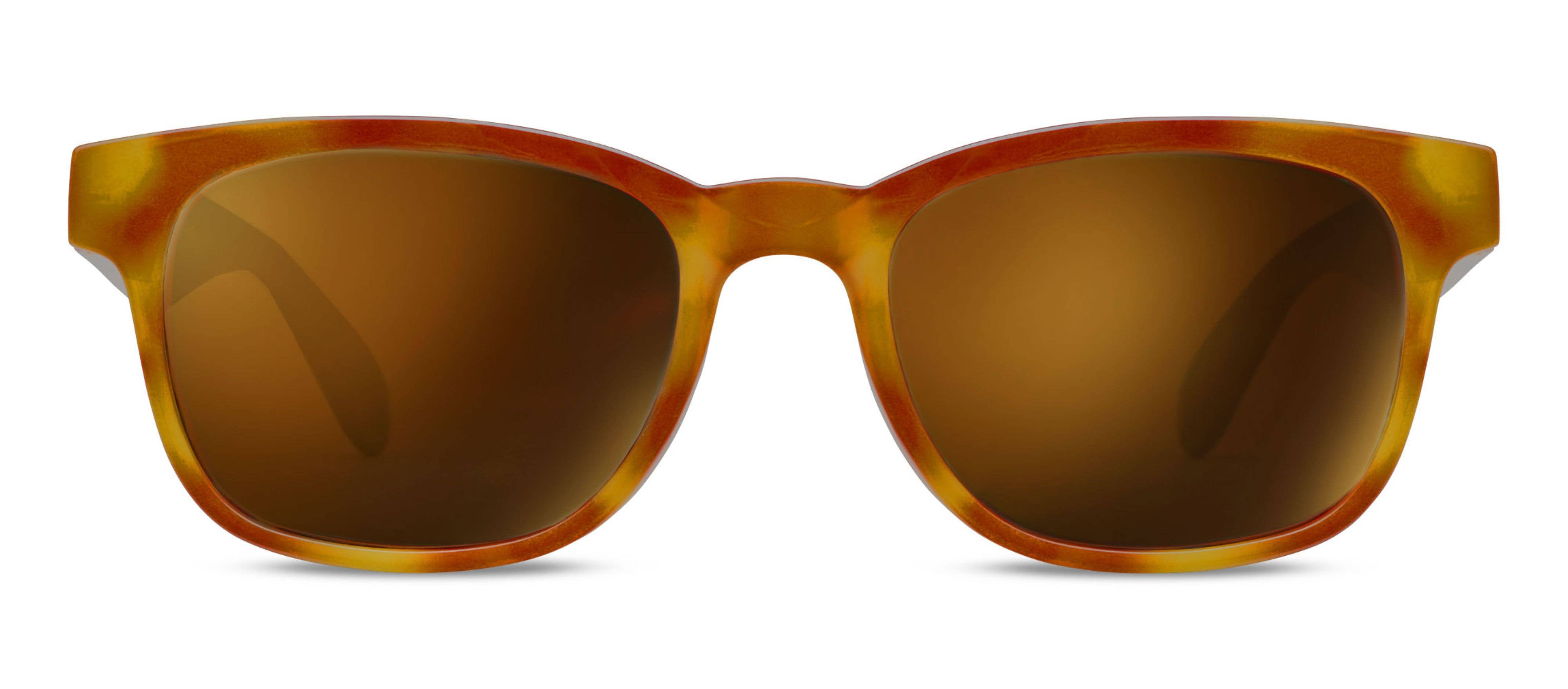 18th Hole (Sunglasses): Amber Tortoise / No Correction / None