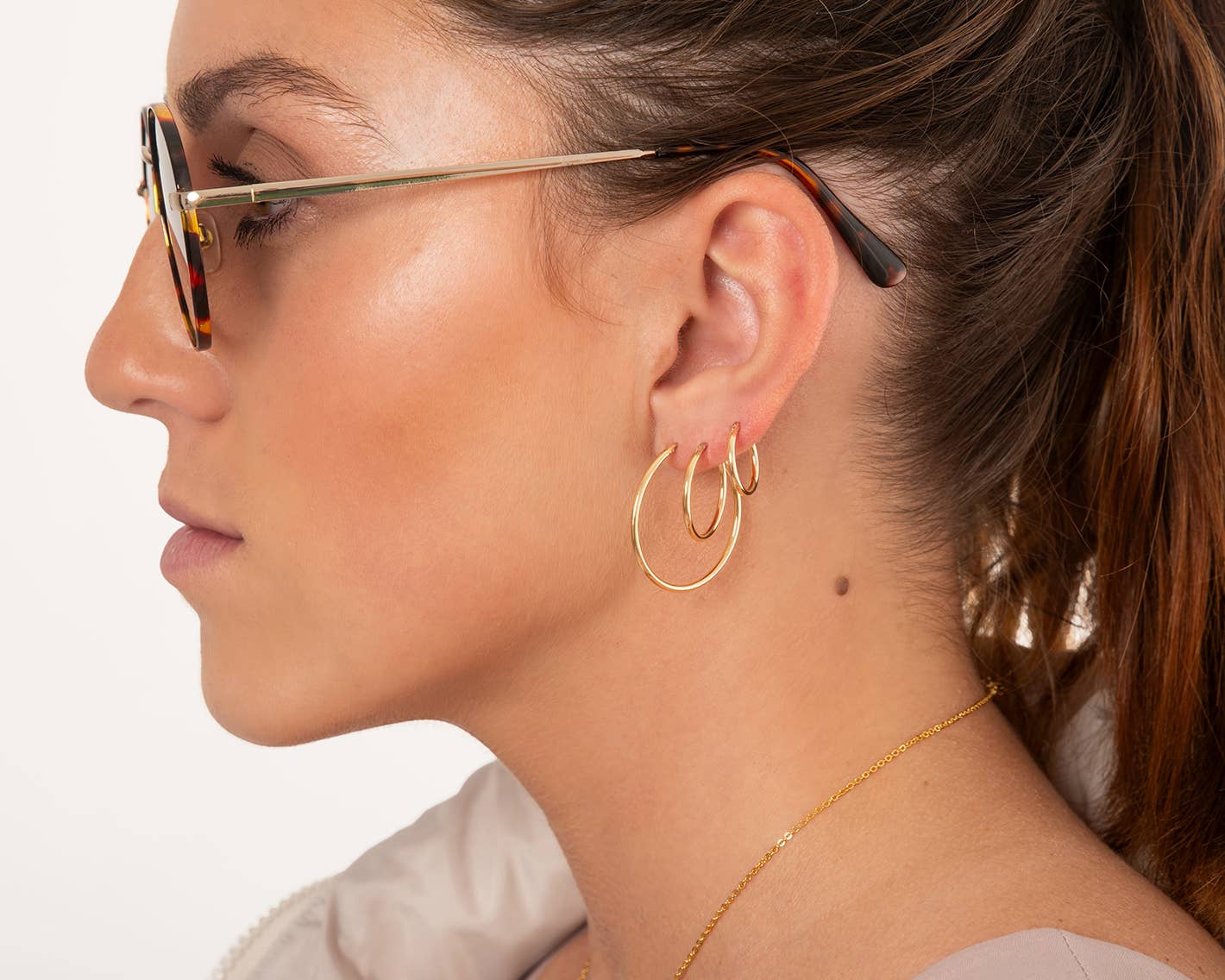 Everyday Gold Plated Hoops : Medium/Large (40mm)