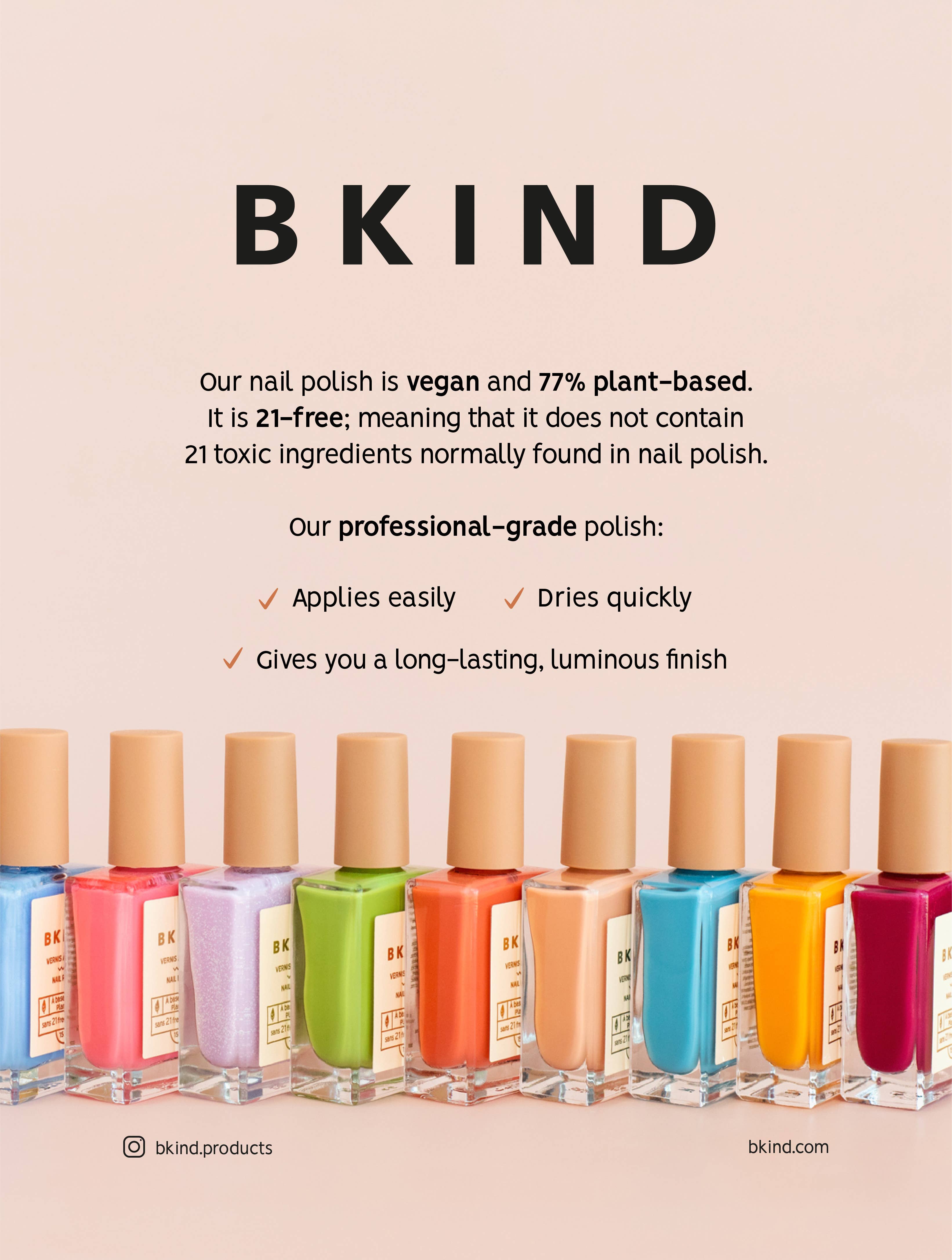 BKIND - Easel Card - 21-free nail polish