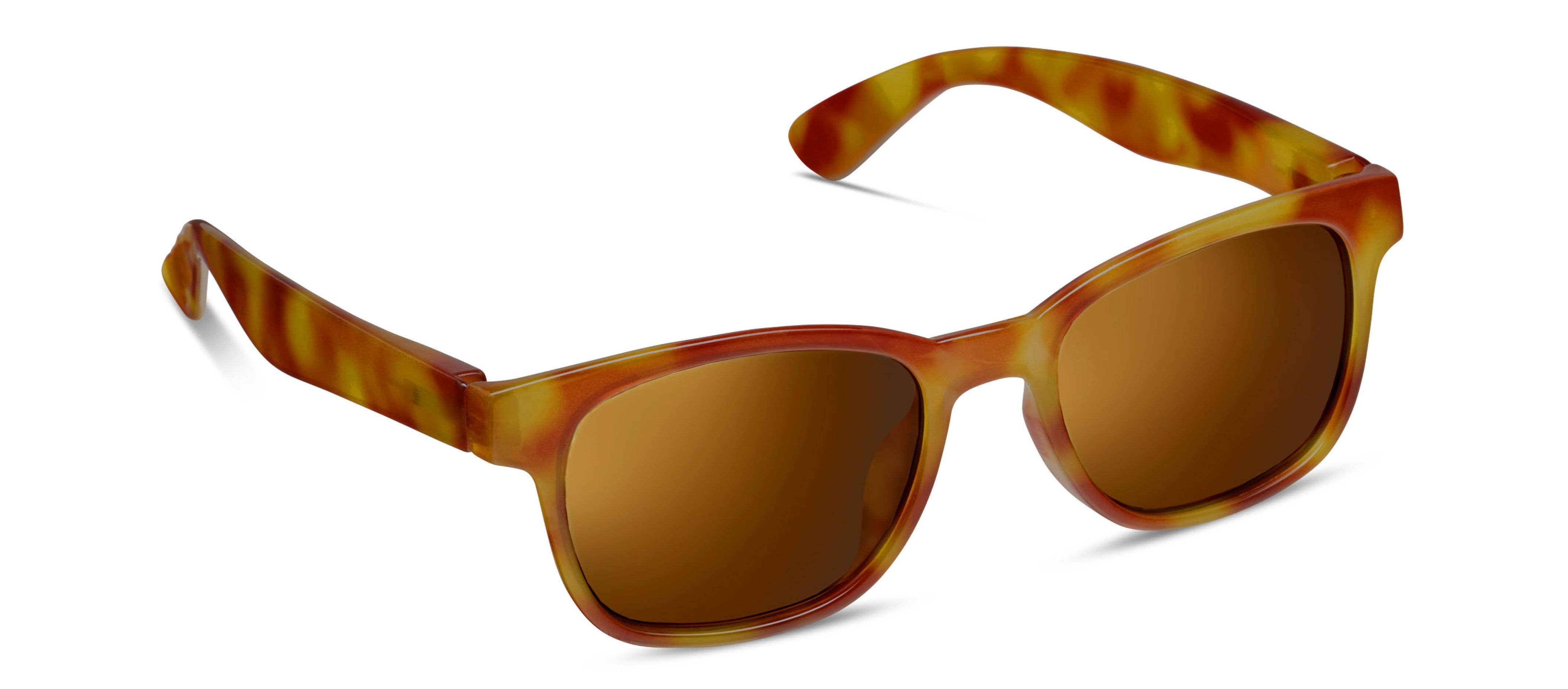 18th Hole (Sunglasses): Amber Tortoise / No Correction / None