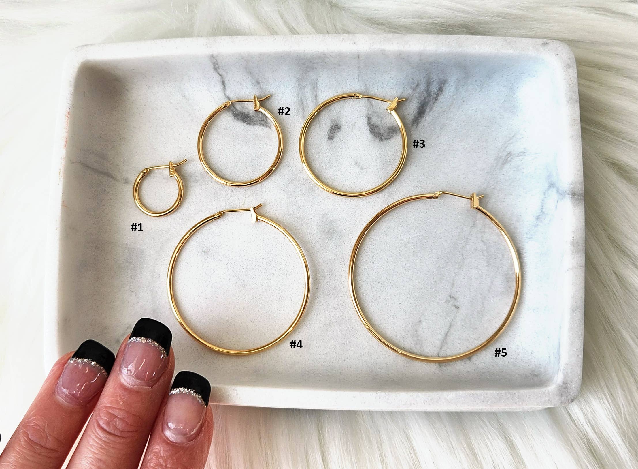 Everyday Gold Plated Hoops : Medium/Large (40mm)