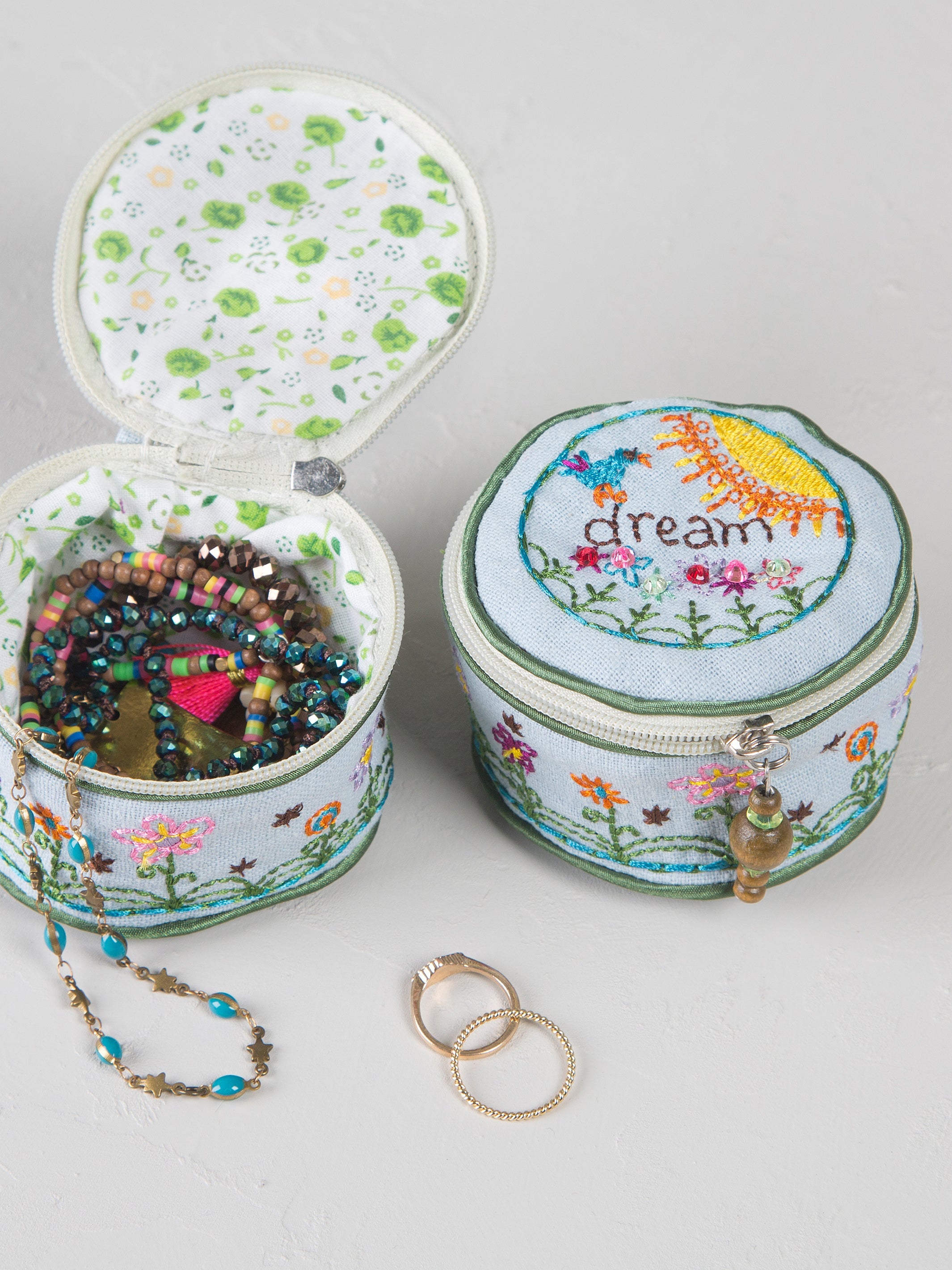 Embroidered Jewelry Case