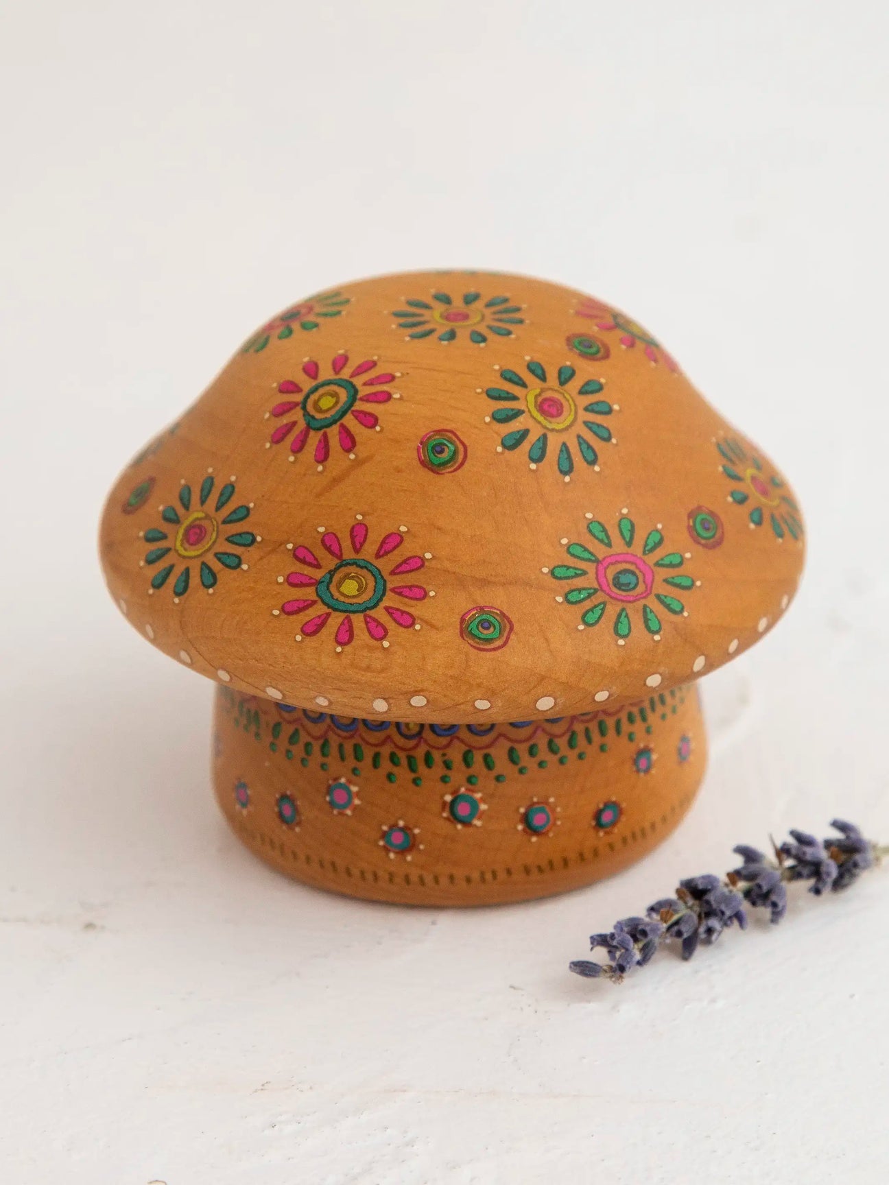 Shaped Wooden Treasure Box - Mushroom