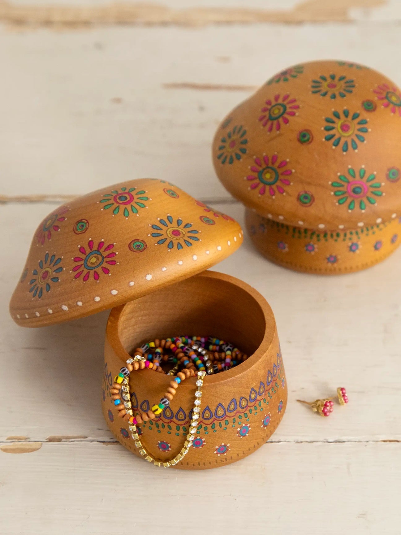 Shaped Wooden Treasure Box - Mushroom