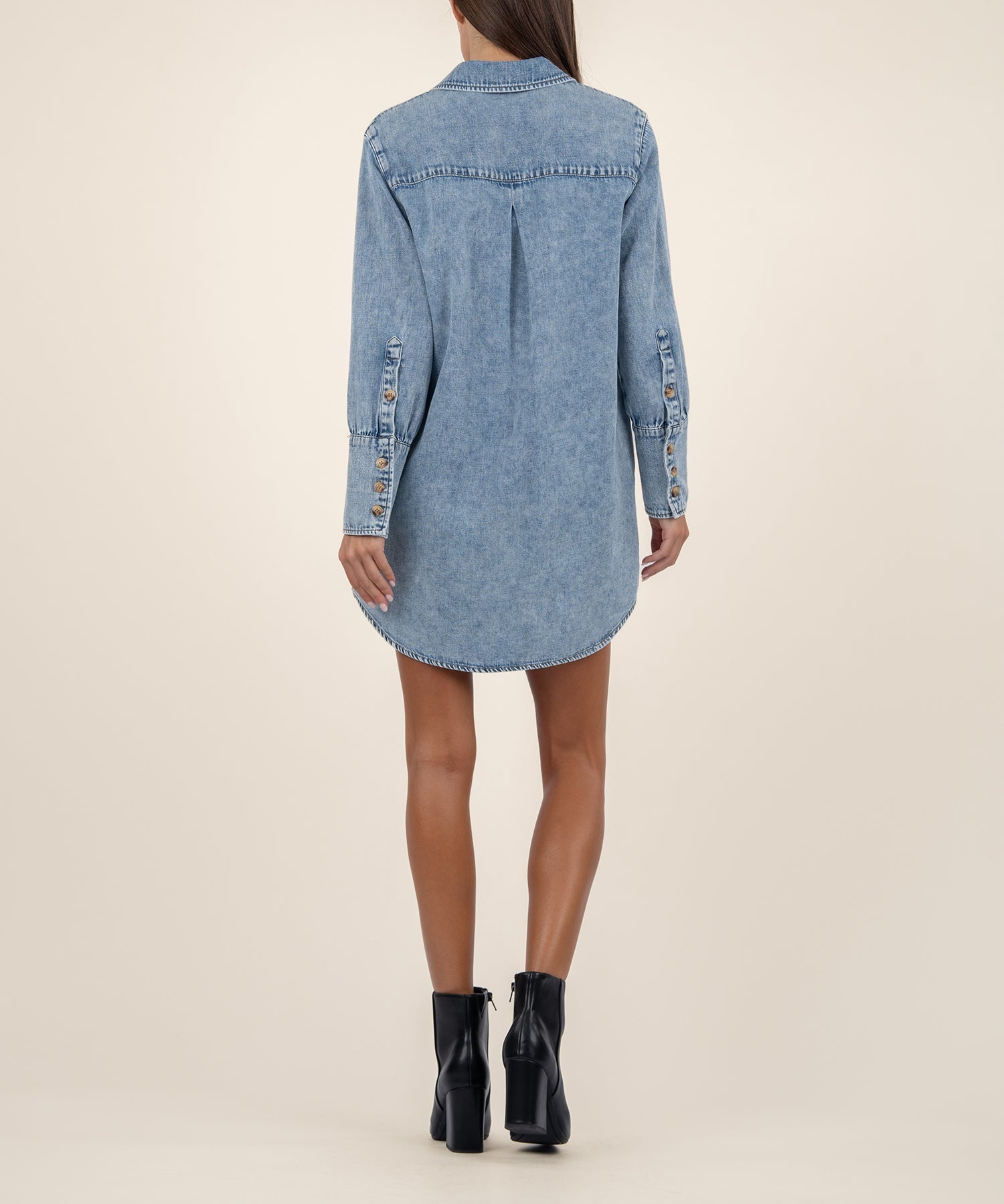 Rooney Denim Shirt Dress - Medium Wash