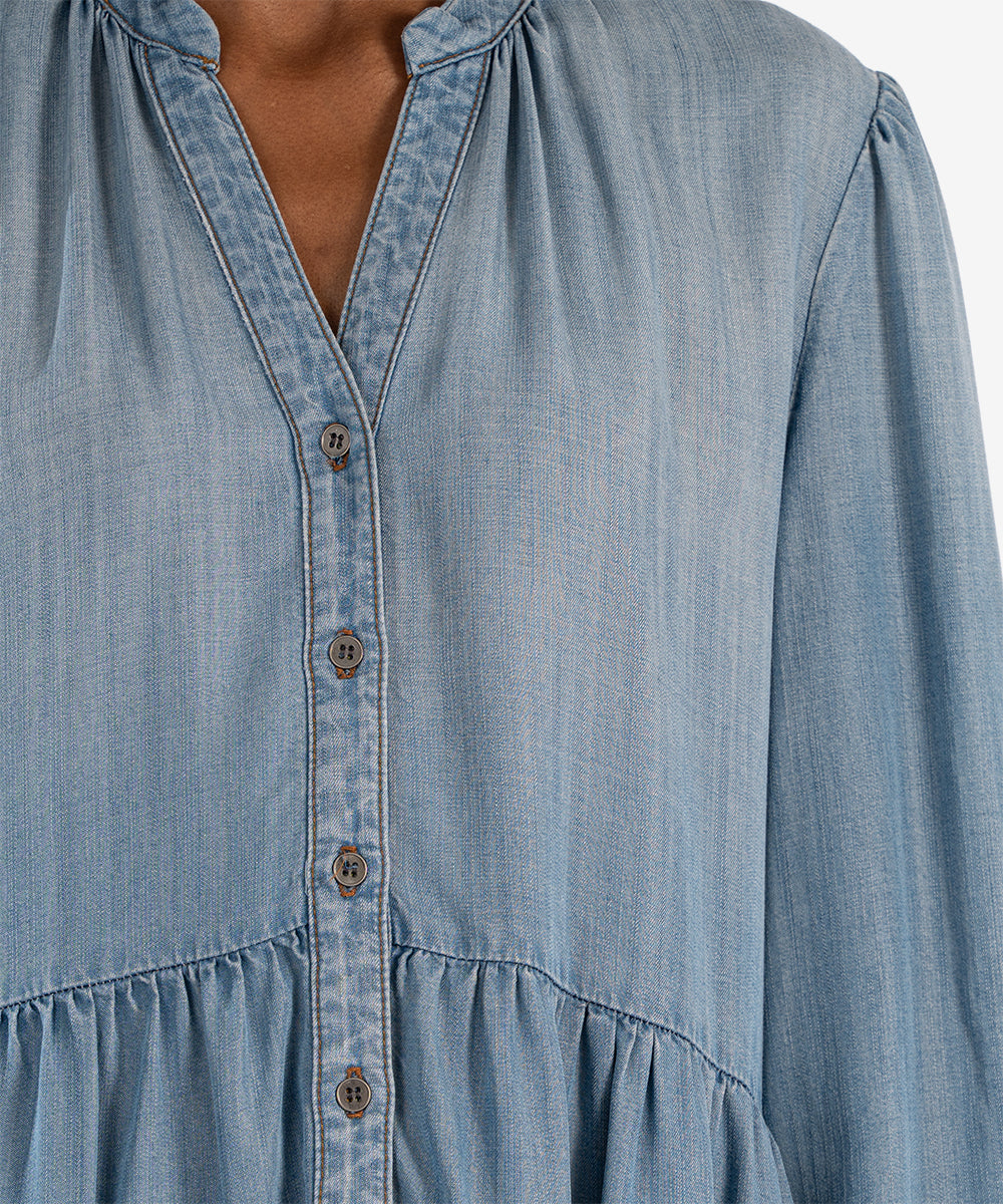 Tallulah Chambray Dress - Medium Wash