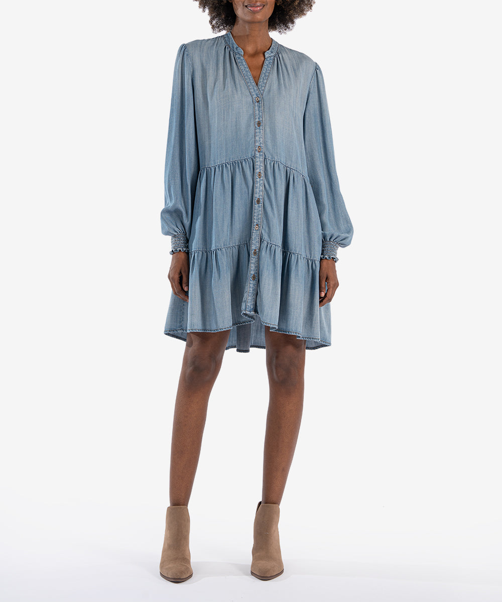 Tallulah Chambray Dress - Medium Wash