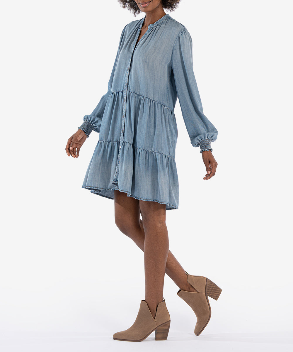 Tallulah Chambray Dress - Medium Wash