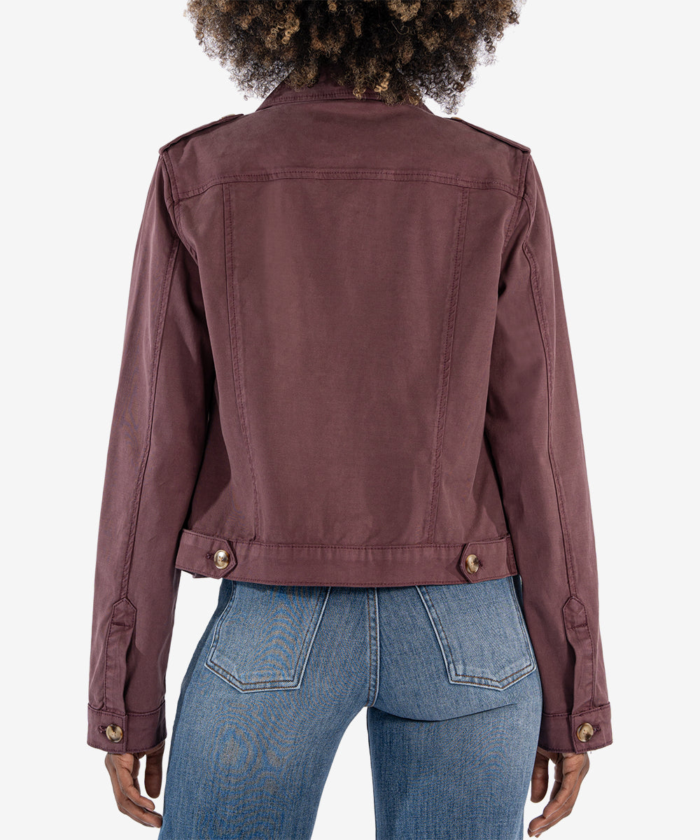 Rosalyn Twill Trucker Jacket - Amethyst