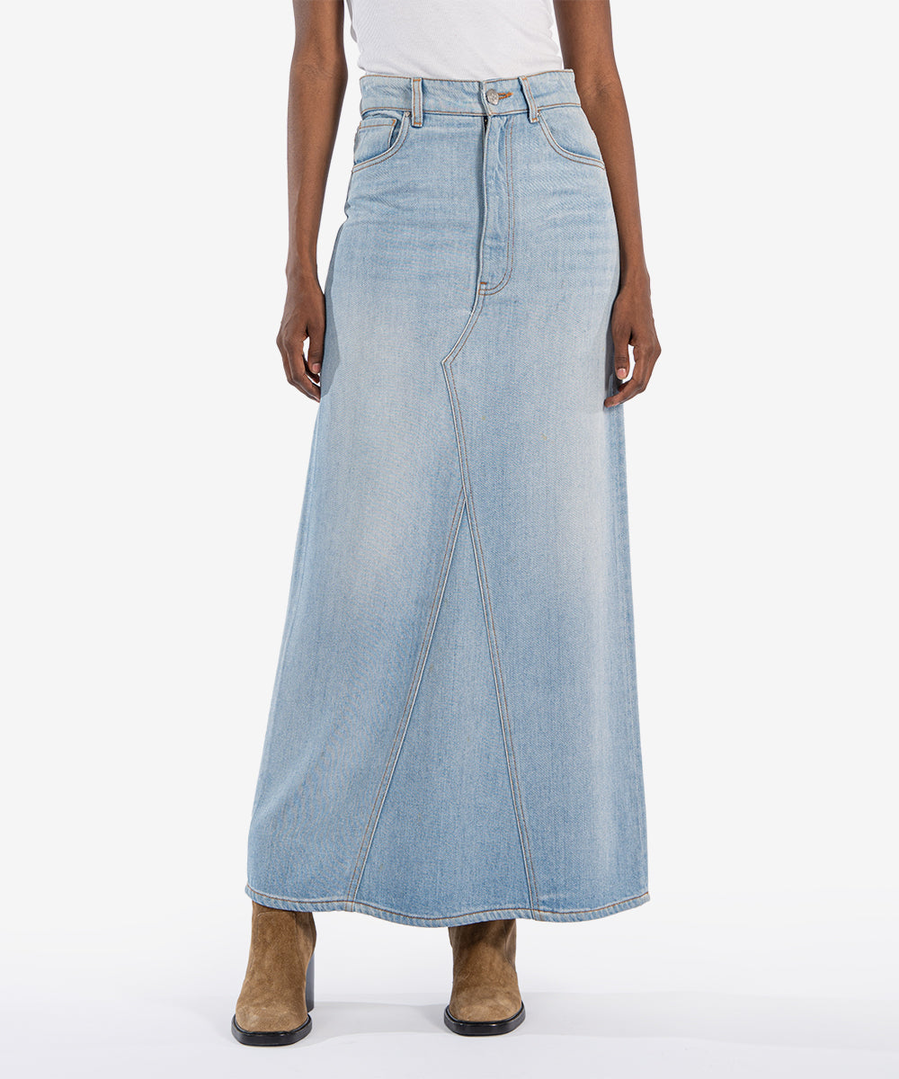 Annalise Maxi Skirt - Light Wash