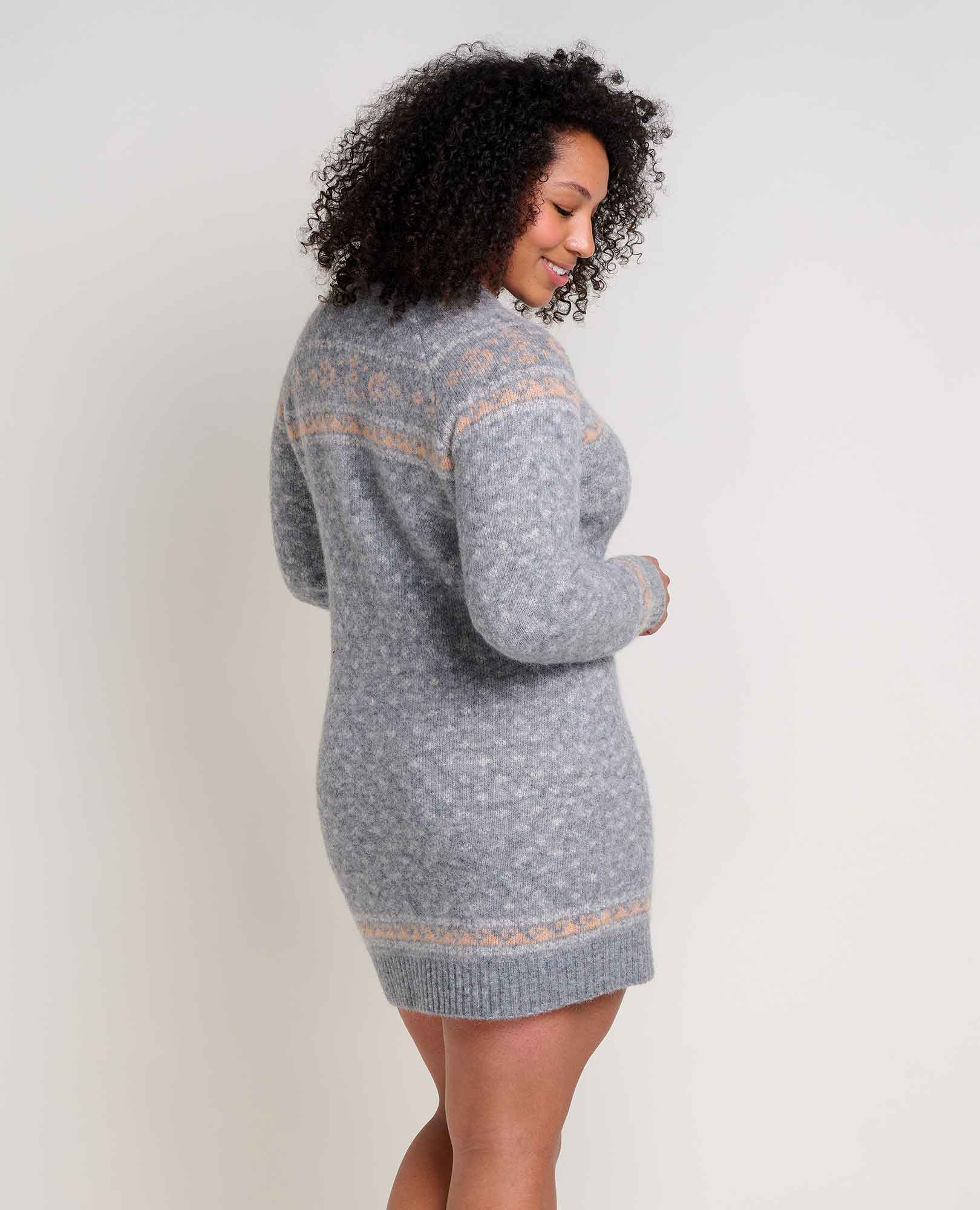 Toddy Crew Sweater Dress - Heather Grey Fair Isle