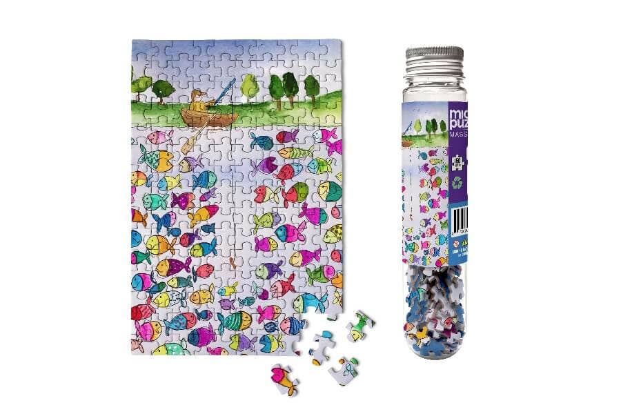 Gone Fishing MicroPuzzle - Mini Jigsaw Puzzle