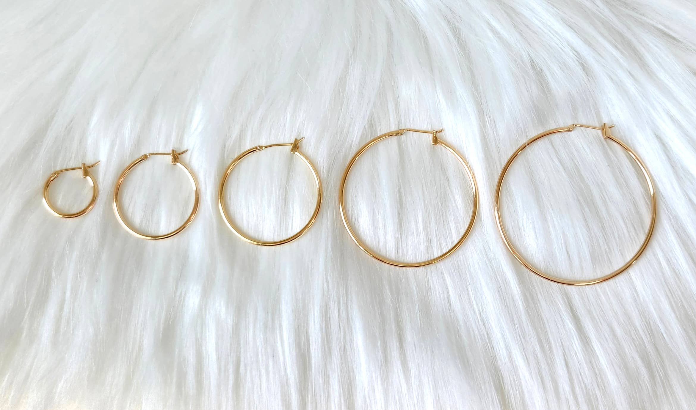 Everyday Gold Plated Hoops : Medium/Large (40mm)