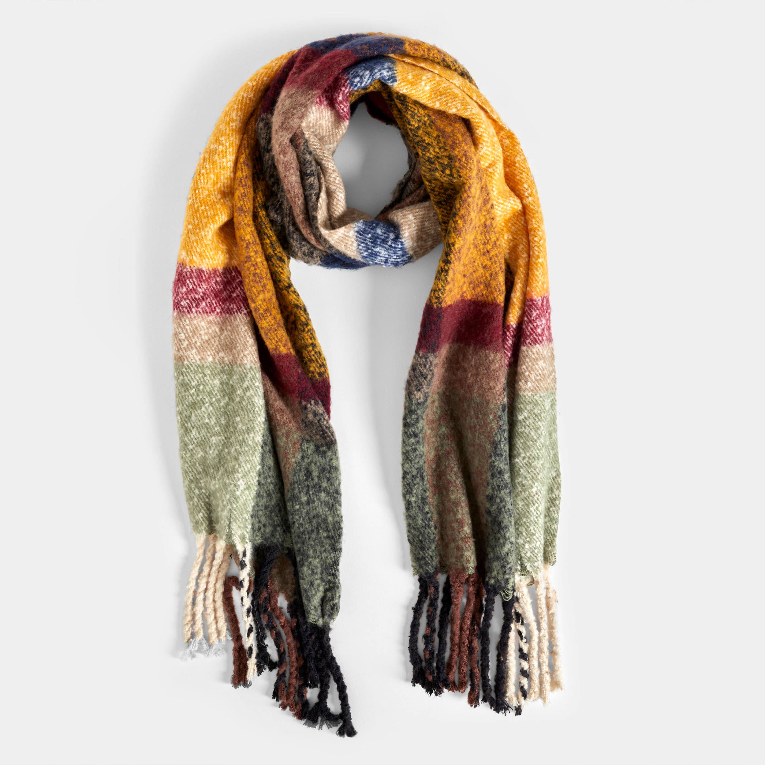 Lainey Oblong Scarf - Fall: Mustard