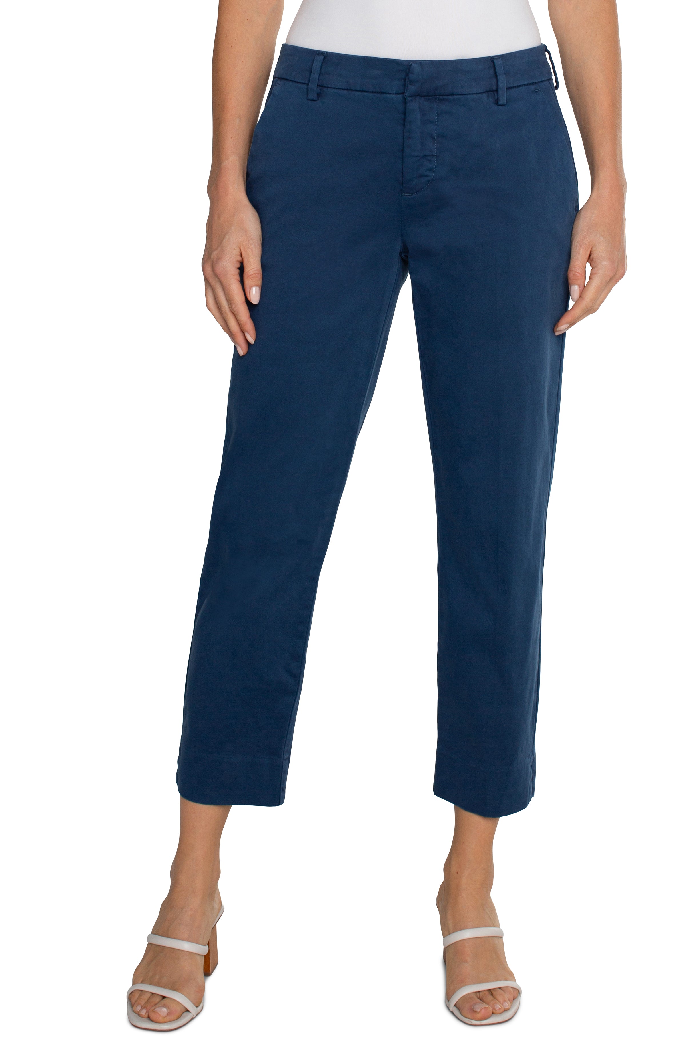 Kelsey Trouser with Side Slit - Indigo Dusk