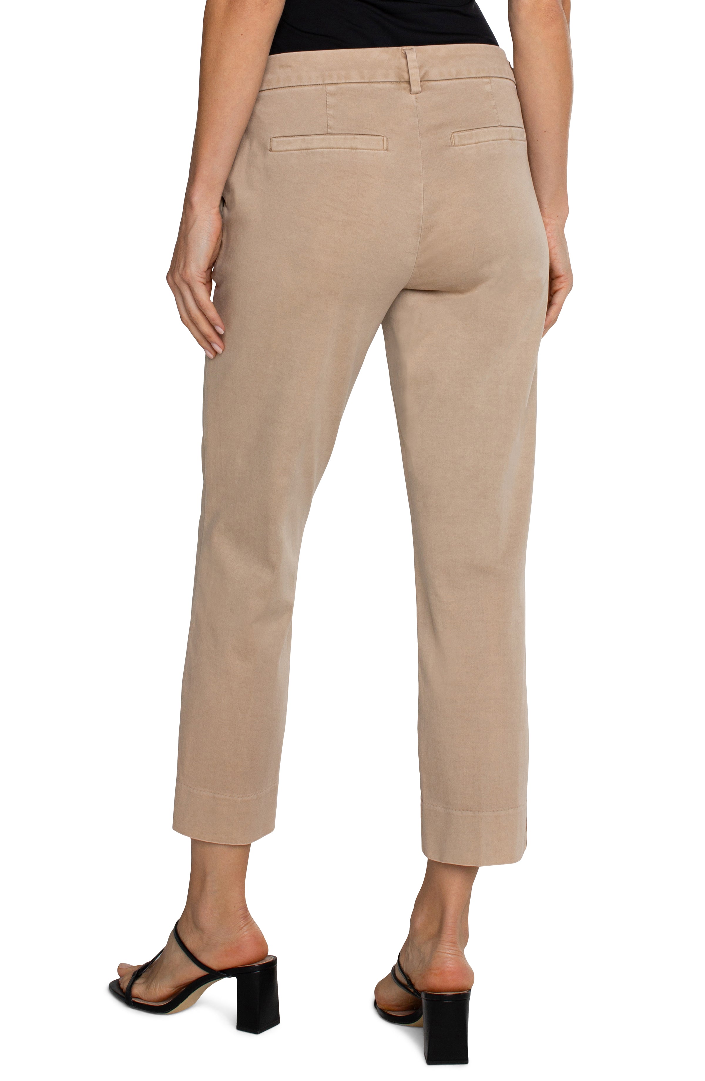 Kelsey Trouser with Side Slit - Biscuit Tan