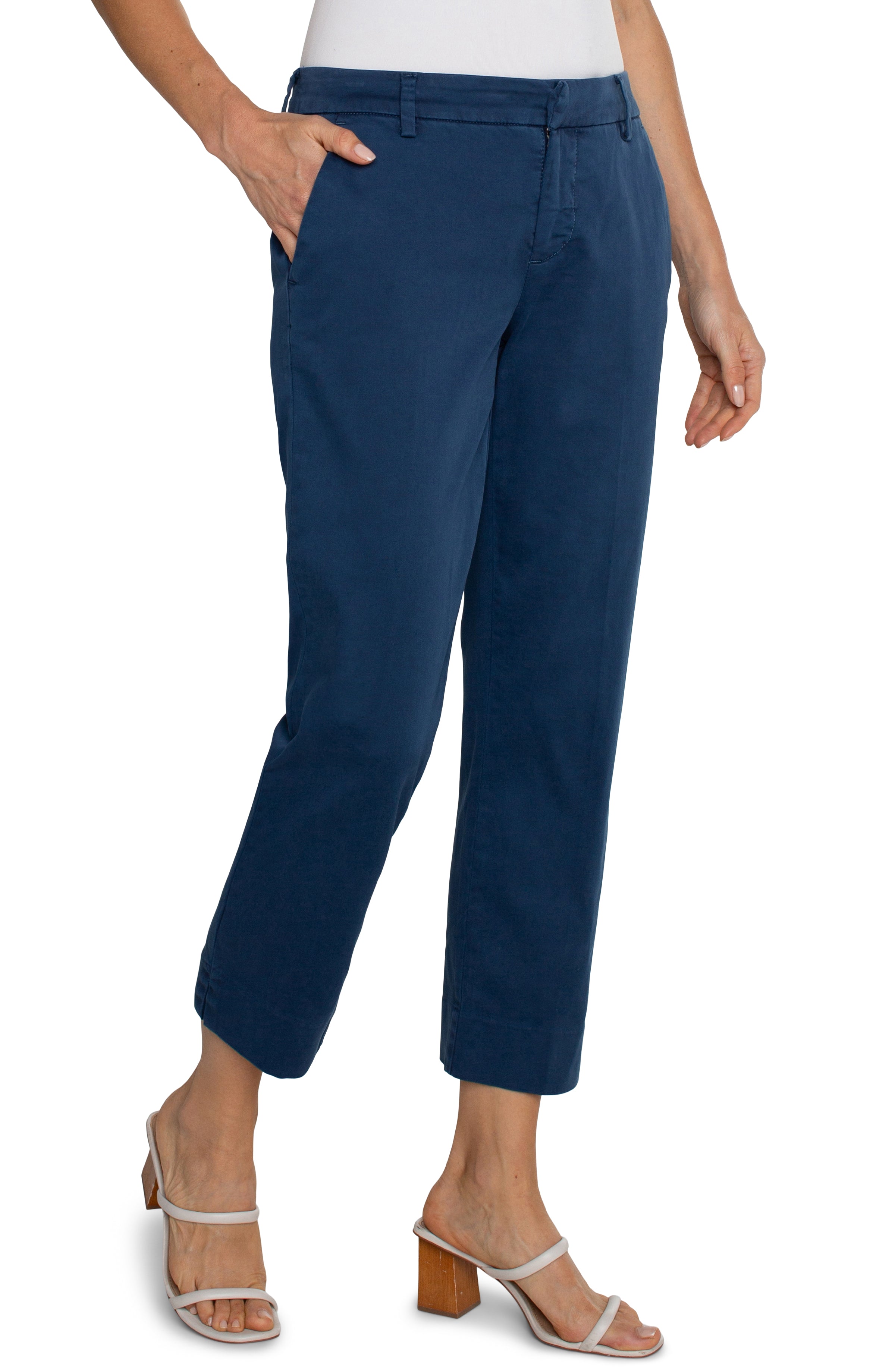 Kelsey Trouser with Side Slit - Indigo Dusk