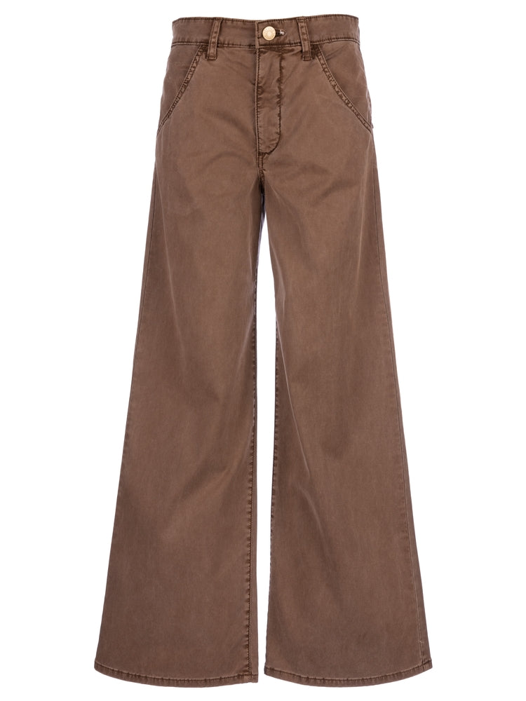 Meg Wide Leg Pant - Fudge