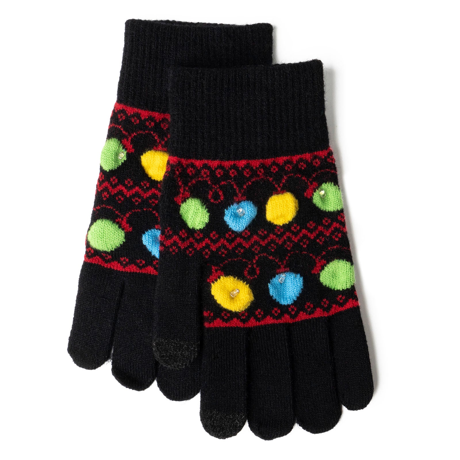 Lotsa LITES Light-Up Holiday Gloves