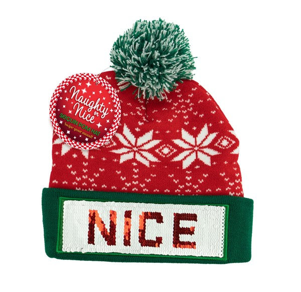 Naughty or Nice Sequin Hat